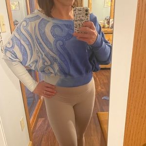 Māori hook cropped sweatshirt